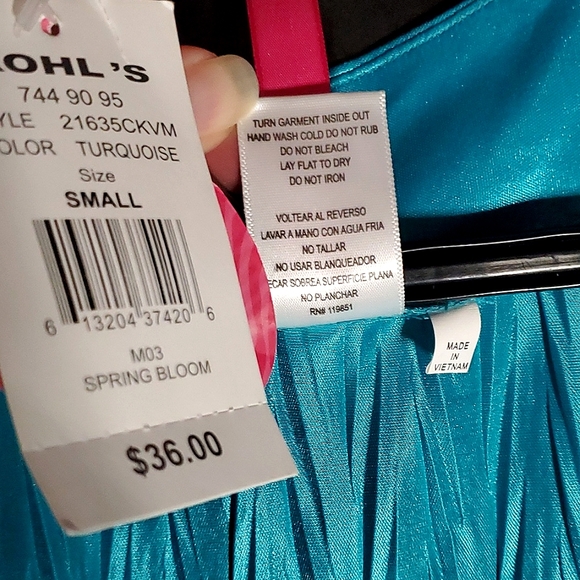 NEW HeartSoul Turquoise Blouse Tank Top with Rivets. Size Small (with tags) - Picture 14 of 15